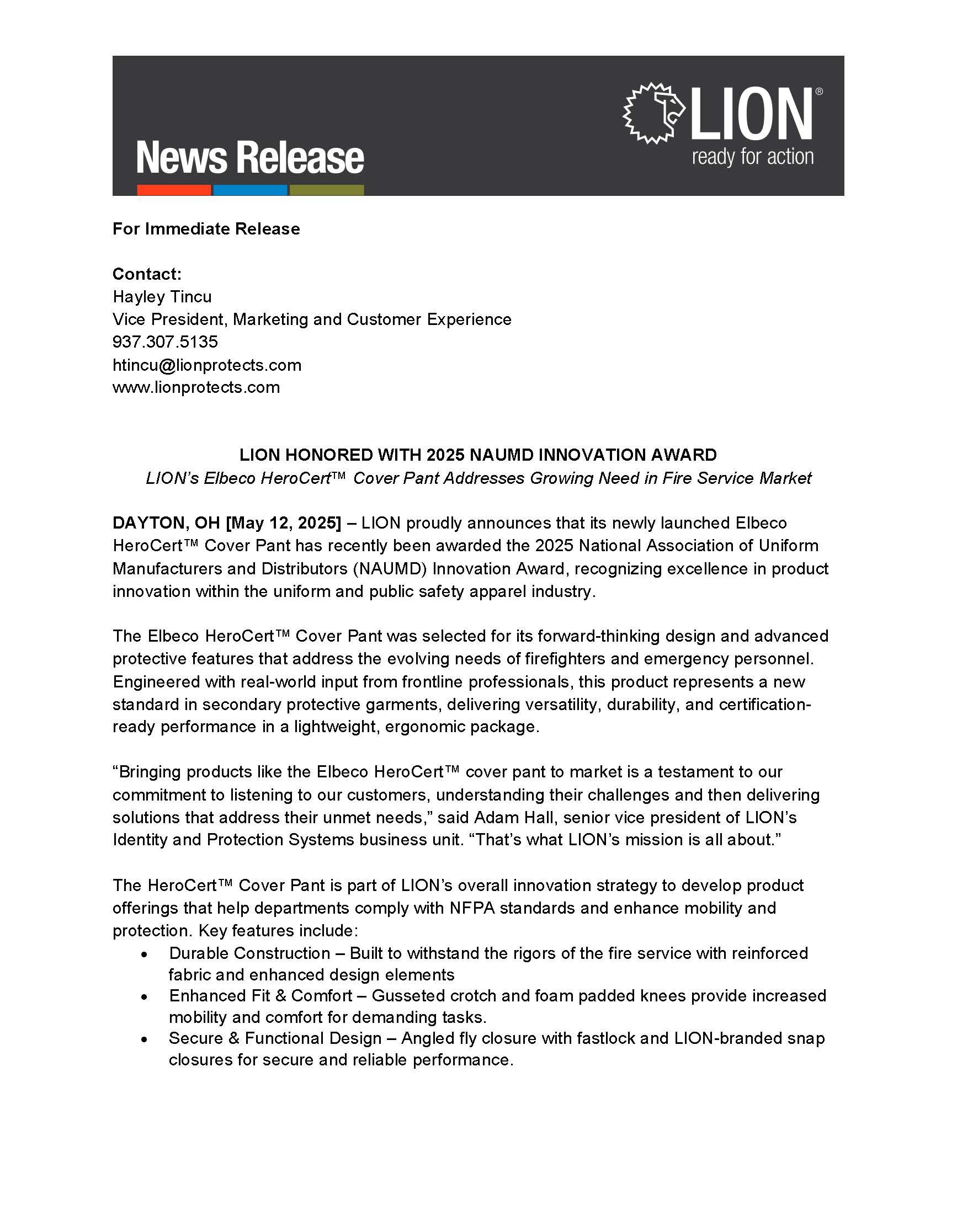 Press Release - LION NAUMD Award_Page_1